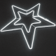 Vánoční světelná dvojitá hvězda 55 cm, 360 LED