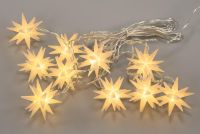 NEXOS Vánoční LED hvězdy, teple bílé, průhledný kabel