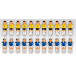 Náhradní figurky na fotbálek, 22 ks, žlutá/modrá