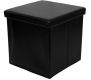 Taburet s úložným prostorem  38 x 38 x 38 cm, černý