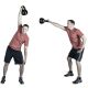 MOVIT Kettlebell činka, 6 kg, černá