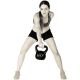MOVIT Kettlebell činka, 6 kg, černá
