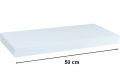 Stilista Nástěnná police Volato, 50 cm, lesklá bílá