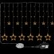 VOLTRONIC Vánoční závěs hvězdy 150 LED, teple bílý