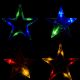 VOLTRONIC Vánoční závěs, svítící hvězdy, 150 LED, barevný
