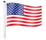 FLAGMASTER® Vlajkový stožár vč. vlajky USA, 650 cm