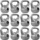 Movit Kettlebell činka, 12 kg, šedá/černá