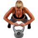 Movit Kettlebell činka, 20 kg, šedá/černá