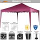 INSTENT Zahradní párty stan 3 x 3 m, vínová +  4 bočnice