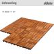 STILISTA Dřevěné dlaždice, mozaika 4 x 3, akát, 1 m²