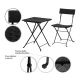 Stilista Zahradní polyratanový set, černý, 2 židle + stůl