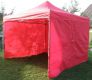 Zahradní párty stan DELUXE, boční stěny, 3 x 3 m, červený