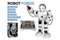 Robot RC FOBOS plast interaktivní chodící 40cm česky mluvící na baterie s USB v krabici 31x45x13cm