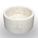 Umyvadlo z přírodního kamene  Mirus 509 na desku Ø40 Cream