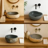 Umyvadlo z říčního kamene Lavabo, originál, malé 25 - 45 cm