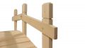 Dřevěný zahradní můstek, 71 cm, bez nátěru, česká výroba