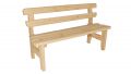 Zahradní dřevěná lavice Eduard - bez povrchové úpravy - 150 cm