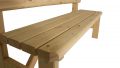 Zahradní dřevěná lavice s opěradlem Darina - bez povrchové úpravy - 150 cm