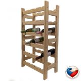 Dřevěný stojan na víno 24 lahví 44×90×25 cm, česká výroba