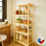 Dřevěný regál z borovice 5 polic 173x80x33 cm, česká výroba