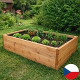 Dřevěný vyvýšený záhon 156 × 96 × 36 cm – masivní smrk