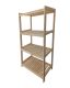 Dřevěný regál se 4 policemi, 133 x 80 x 43 cm
