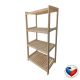 Dřevěný regál 4 police 133×80×43 cm, borovice, česká výroba