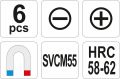 Sada šroubováků - 6 ks, magnetické