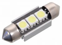 Žárovka 3 SMD LED 12V suf., s rezistorem CAN-BUS ready bílá