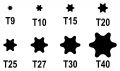 TORX T9-T40 - sada 8 ks