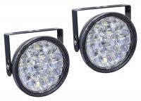 Světla denního svícení kulatá, 18 LED/12V
