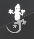 Samolepící dekorace Gecko - stříbrná
