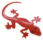 Samolepící dekorace Gecko - červená