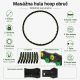 Masážní hula hoop obruč 96 cm se 64 magnety, skládací