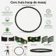 Masážní hula hoop obruč 96 cm se 64 magnety, skládací