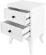 Noční stolek se 2 šuplíky, bílá