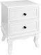Noční stolek se 2 šuplíky, bílá