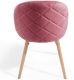 Miadomodo Sada jídelních židlí sametové, růžová, 2 ks