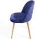 Miadomodo Sada jídelních židlí sametové, král. modrá, 2 ks