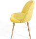 Miadomodo Sada jídelních židlí sametové, žlutá, 2 ks