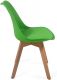 MIADOMODO Sada jídelních židlí, zelená, 2 kusy