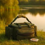 Vodotěsná rybářská taška zelená, 56×31×30 cm, 600D polyester