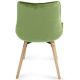 MIADOMODO Sada prošívaných jídelních židlí, zelená 2 ks