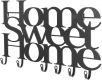 Miadomodo Nástěnný věšák se šesti háčky, Home Sweet Home