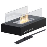 JAGO Stolní krb nerezový, černý, 350 x 182 x 146 mm