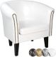 MIADOMODO Křeslo Chesterfield, 58 x 71 x 70 cm, bílé