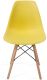 Miadomodo Sada 2 jídelních židlí s plastovým sedákem, žlutá