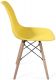 Miadomodo Sada 2 jídelních židlí s plastovým sedákem, žlutá