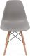 Miadomodo Sada 2 jídelních židlí s plastovým sedákem, šedá