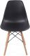 Miadomodo Sada 2 jídelních židlí s plastovým sedákem, černá